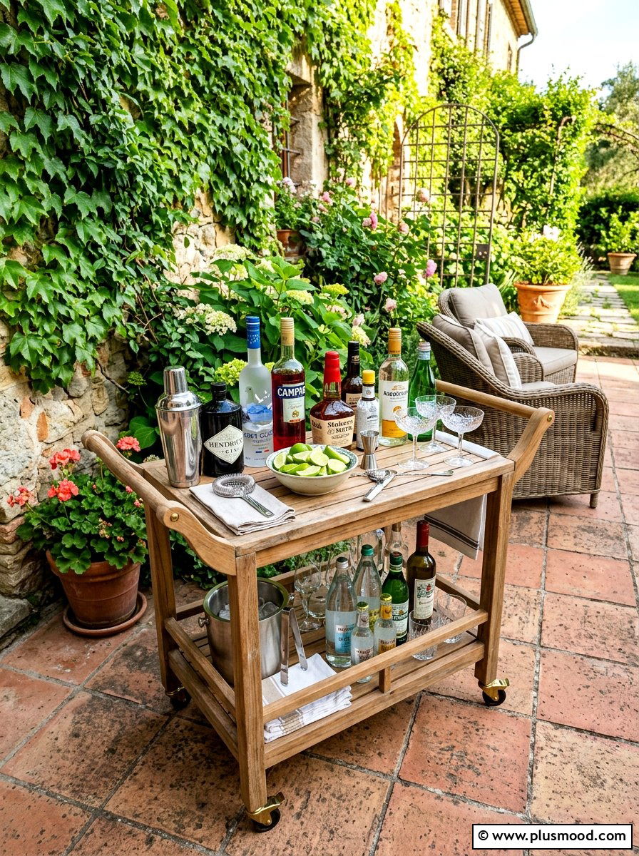 Outdoor Bar Cart - 25 summer hosting essentials ideas