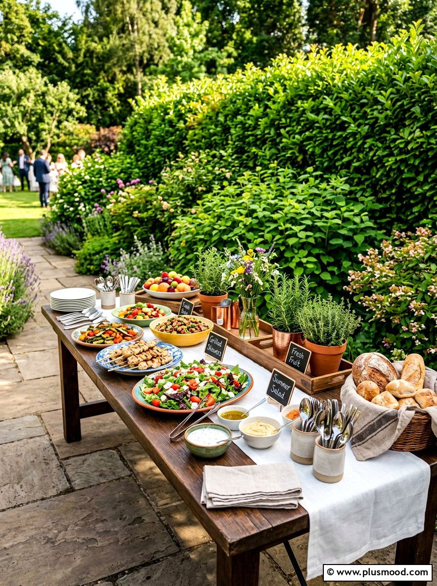 Outdoor Buffet Station - 25 summer cookout setup ideas