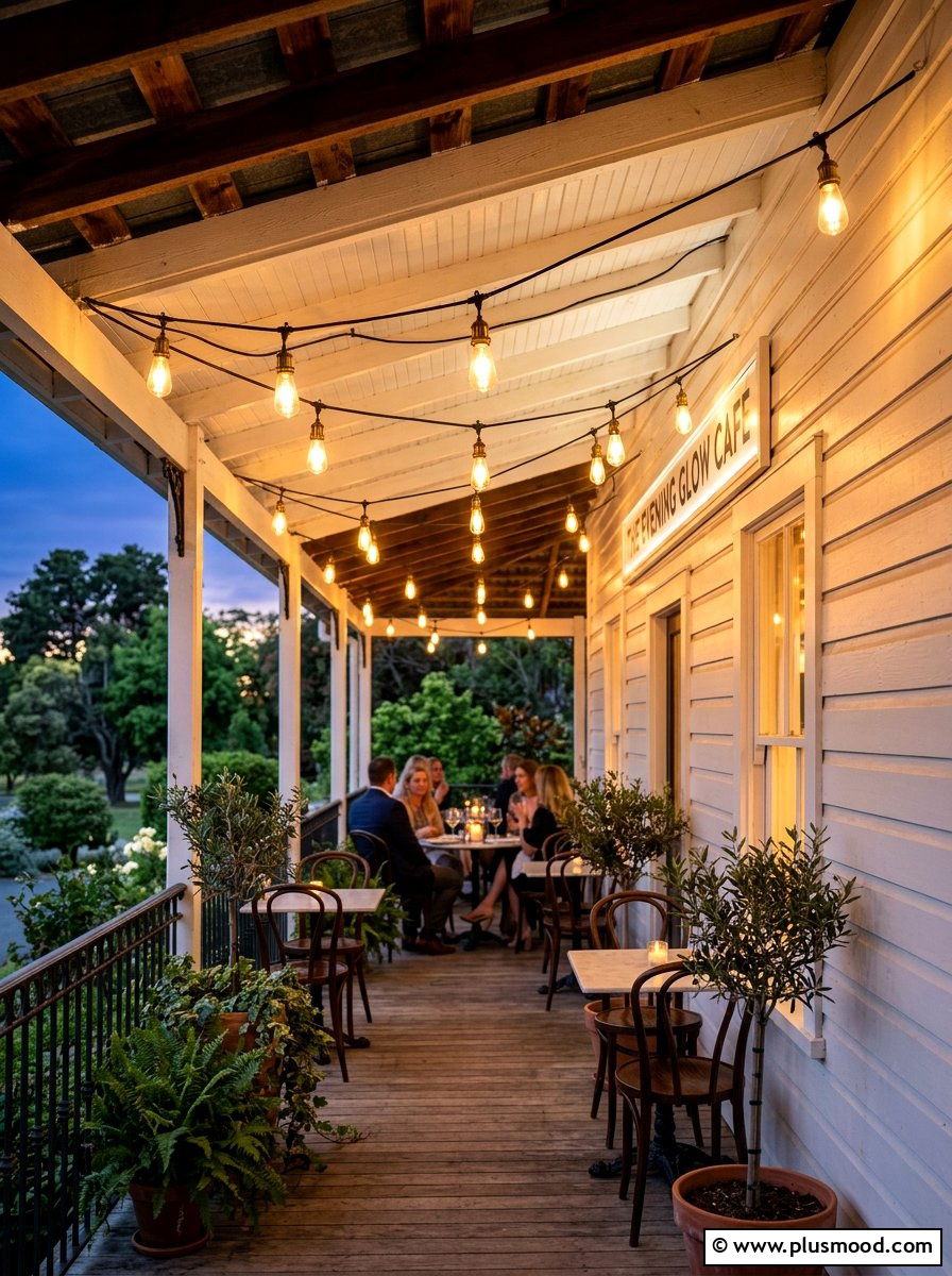 Outdoor Cafe Lighting - 25 late summer porch decor ideas