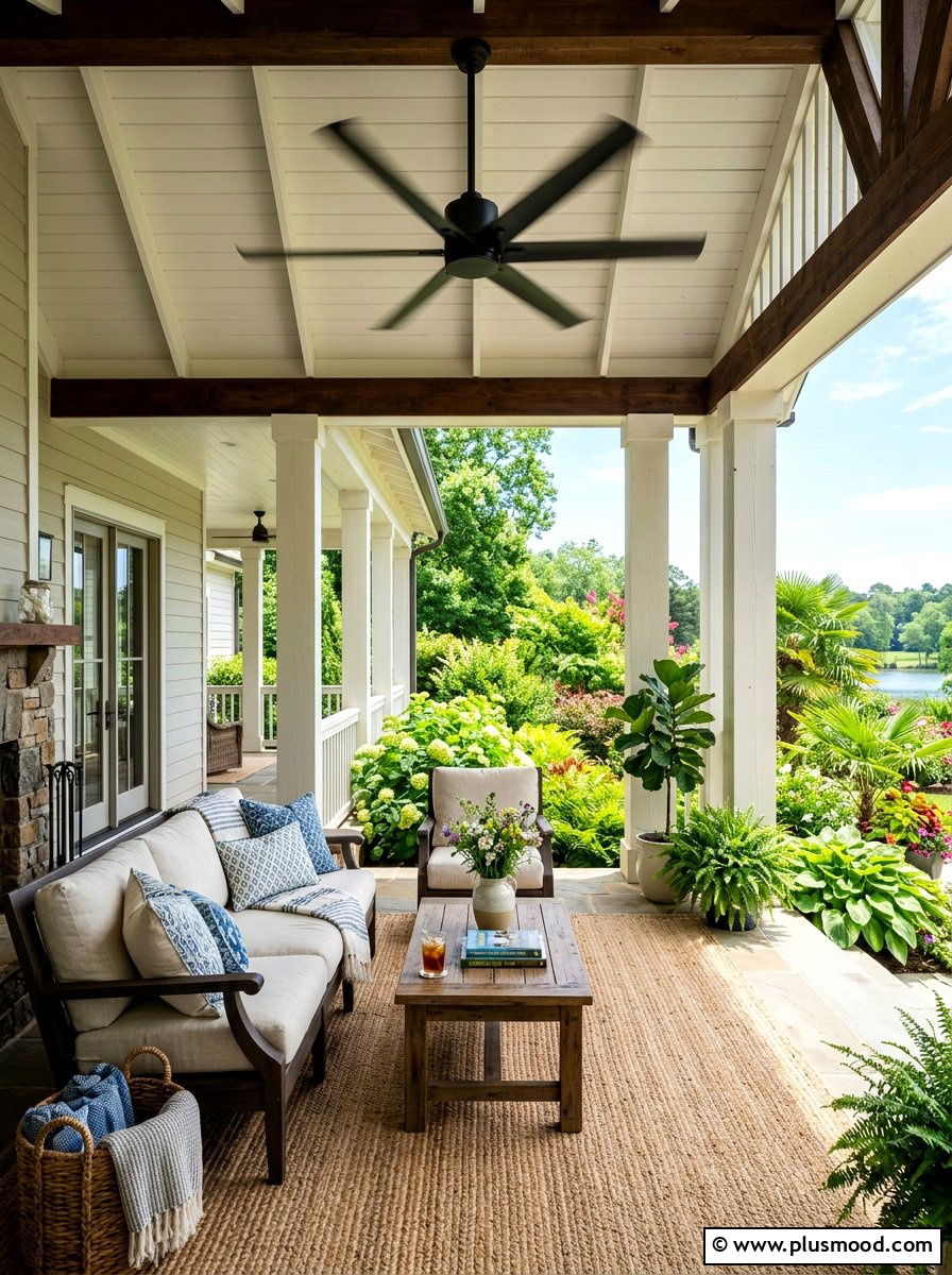 Outdoor Ceiling Fan - 25 summer cooling backyard ideas