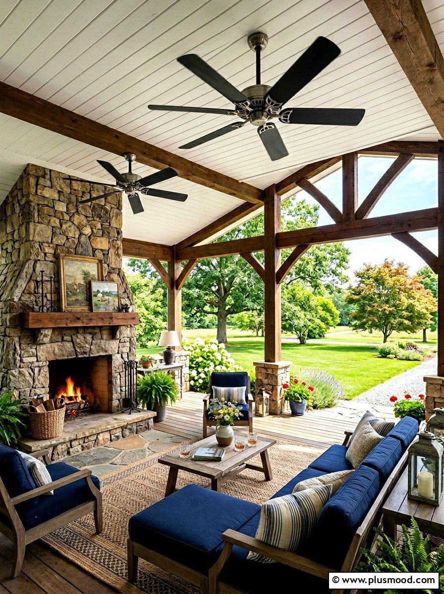 Outdoor Ceiling Fan Design - 25 summer patio ideas for hot weather