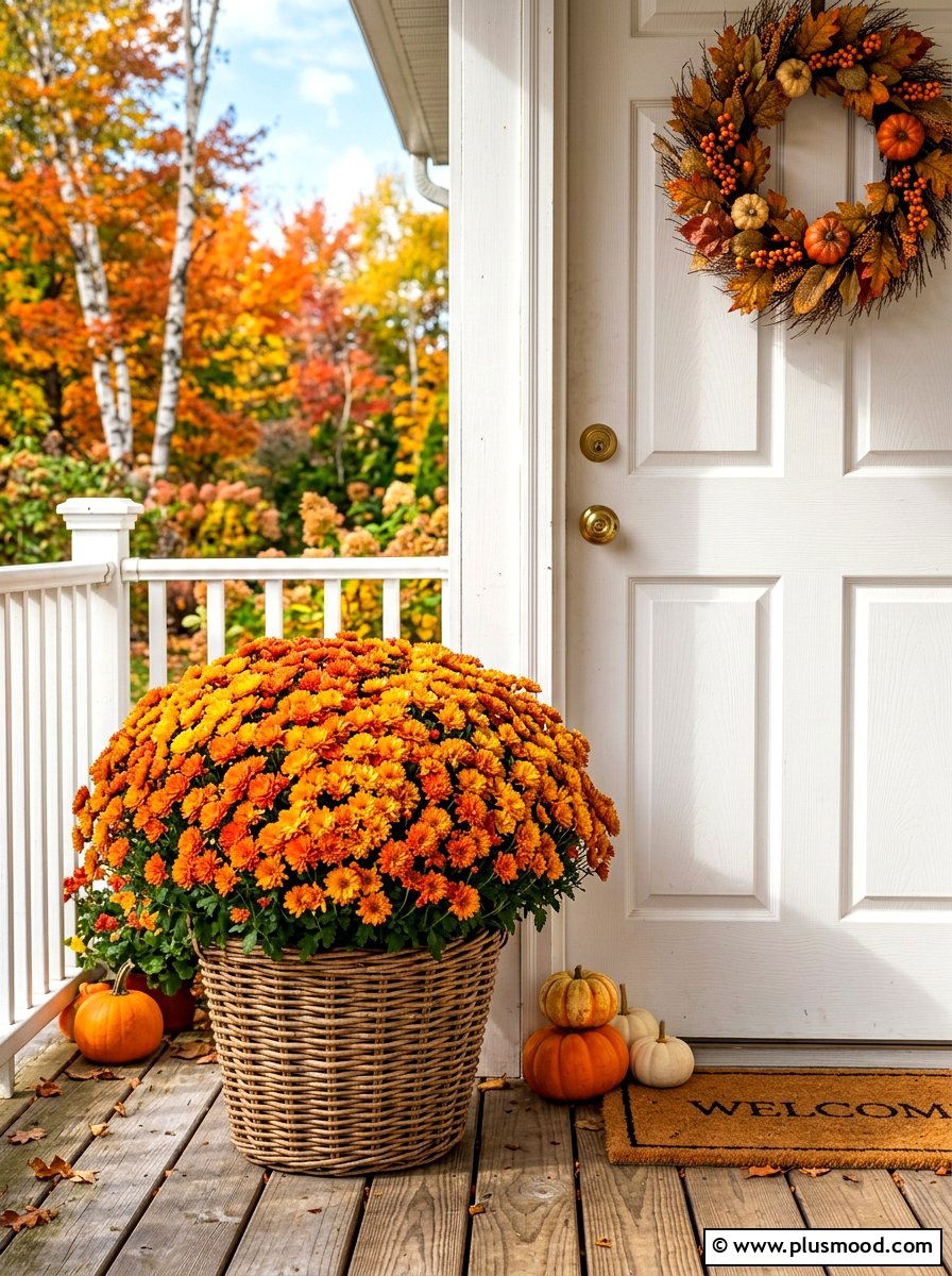 Outdoor Chrysanthemum Arrangement - 25 late summer planter ideas