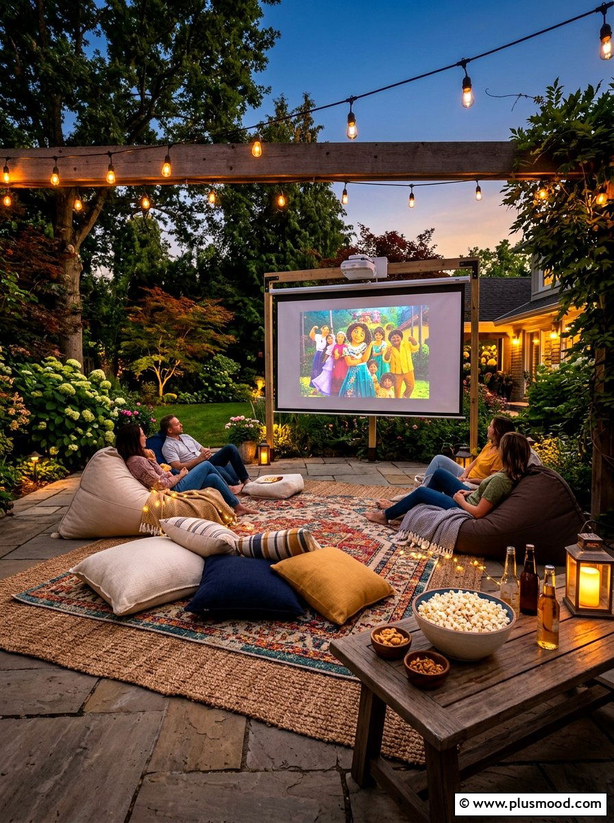 Outdoor Cinema Lounge - 25 summer patio party ideas