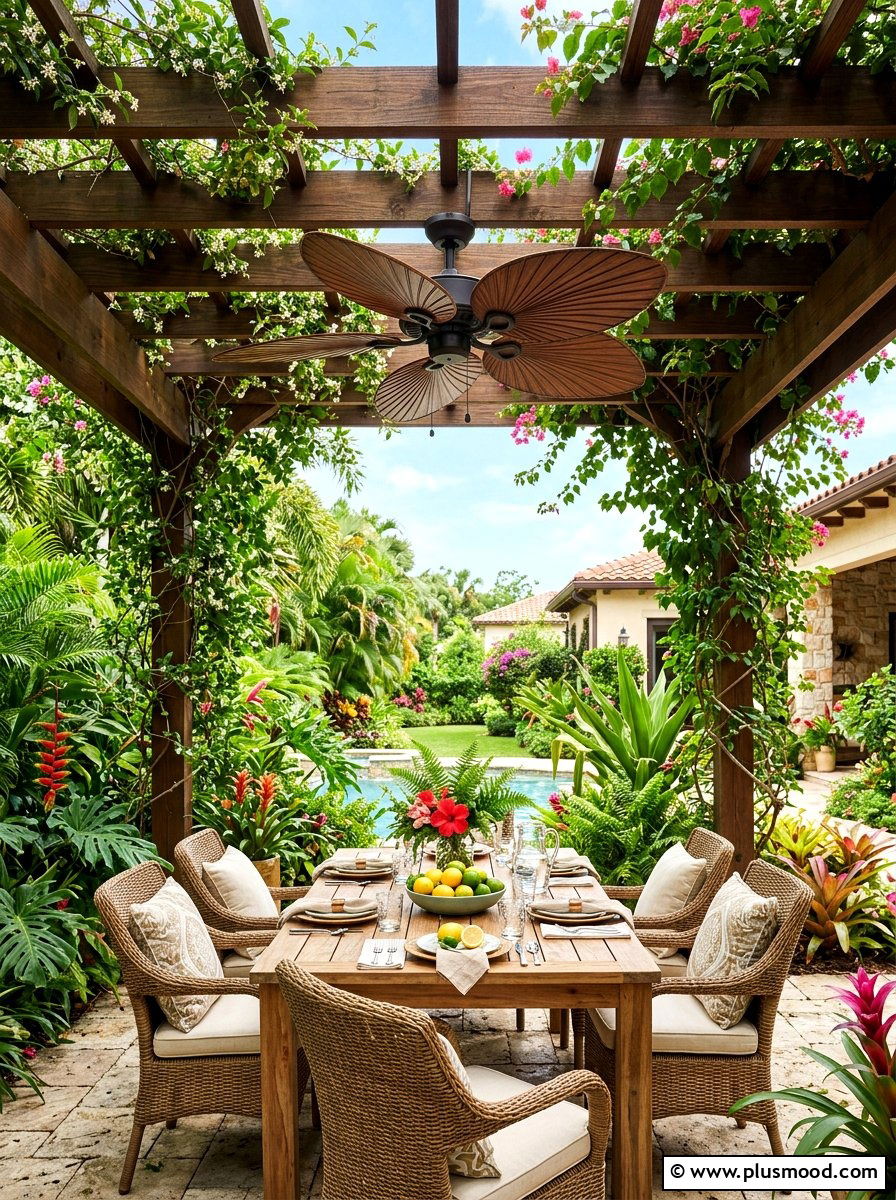 Outdoor Cooling Fan - 25 summer tropical patio ideas