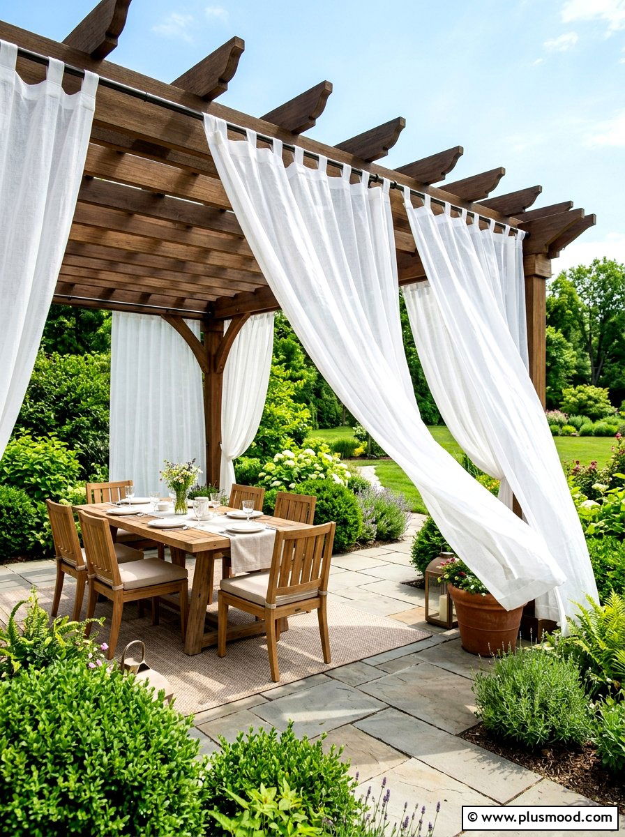 Outdoor Curtain Panel - 25 budget summer patio decor ideas