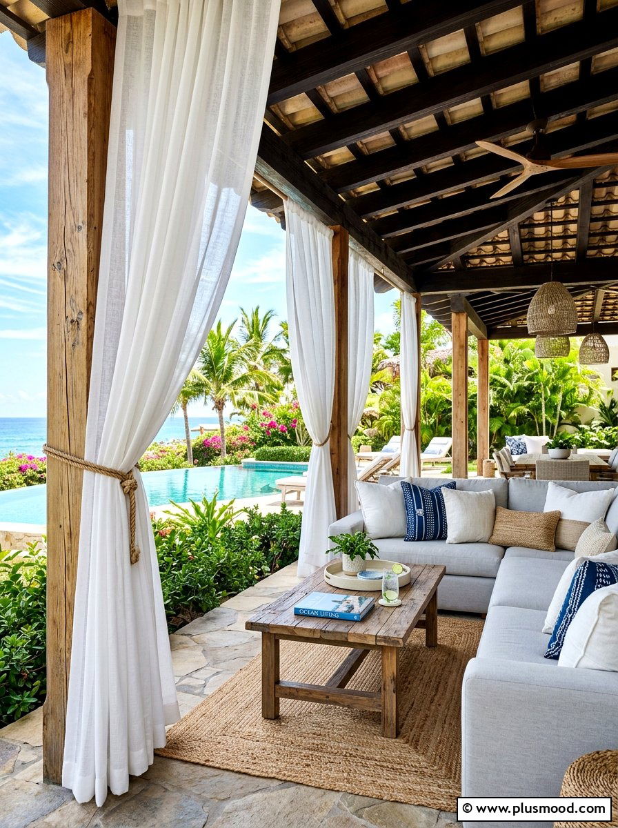 Outdoor Curtains - 25 end of summer patio refresh ideas
