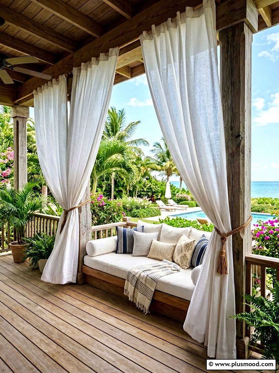 Outdoor Curtains For Privacy - 25 cheap summer porch ideas
