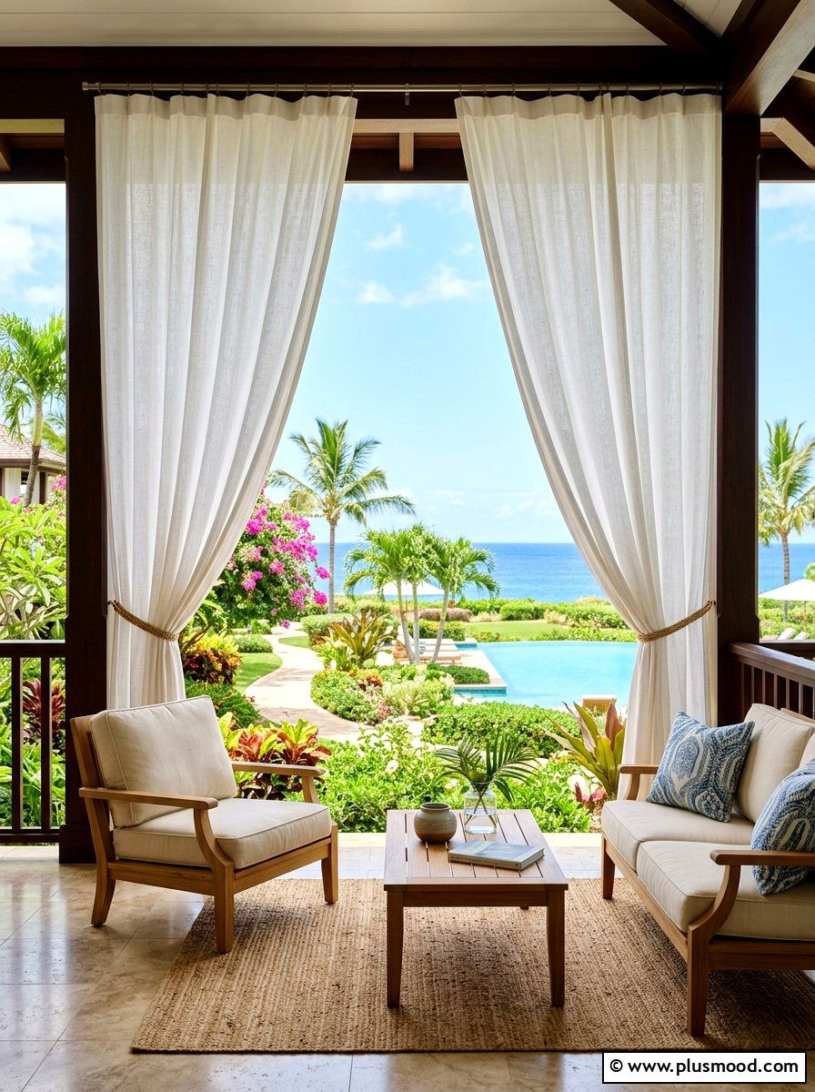 Outdoor Curtains - 25 easy summer porch decorating ideas