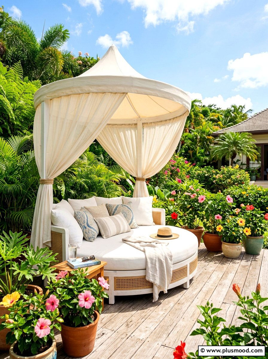 Outdoor Daybed with Canopy