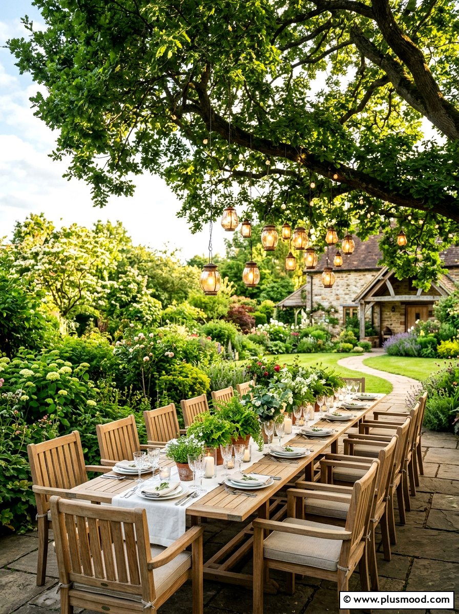 Outdoor Dining Area with Long Table - 25 best summer backyard ideas