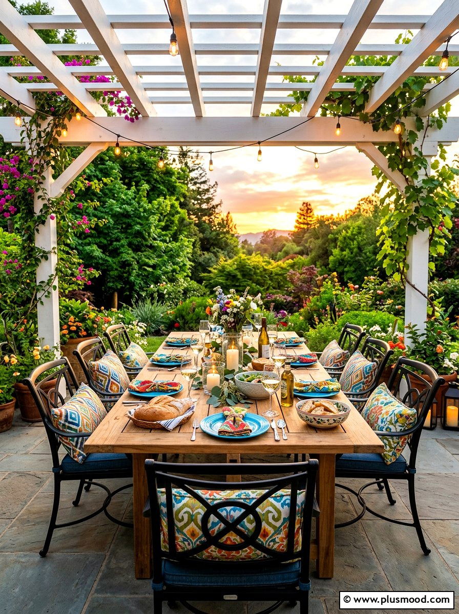 Outdoor Dining Set - 25 beautiful summer home decor ideas