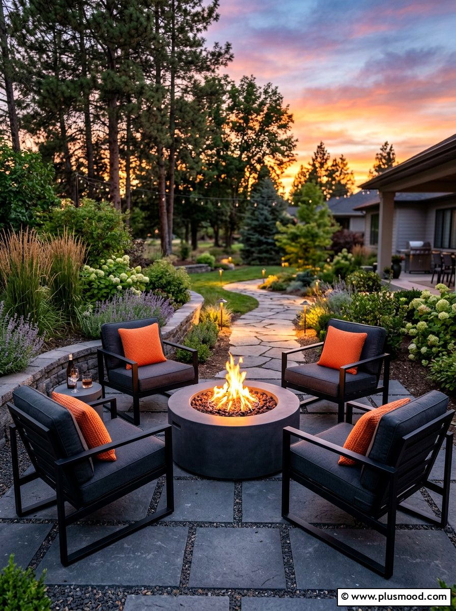 Outdoor Fire Pit Area - 25 summer backyard lounge ideas