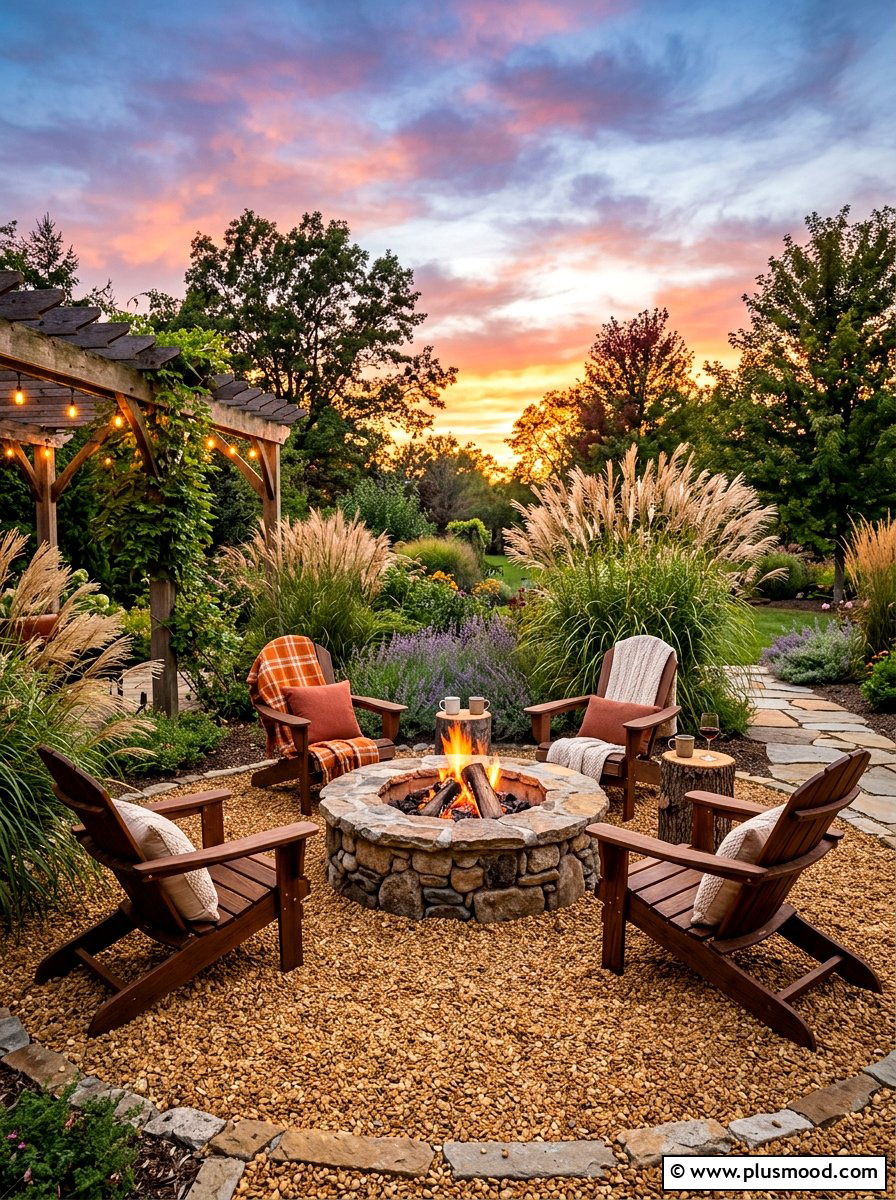 Outdoor Fire Pit Seating - 25 summer landscape makeover ideas