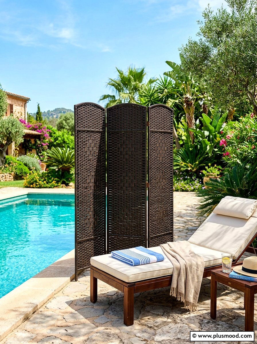 Outdoor Folding Screen - 25 summer garden privacy screen ideas