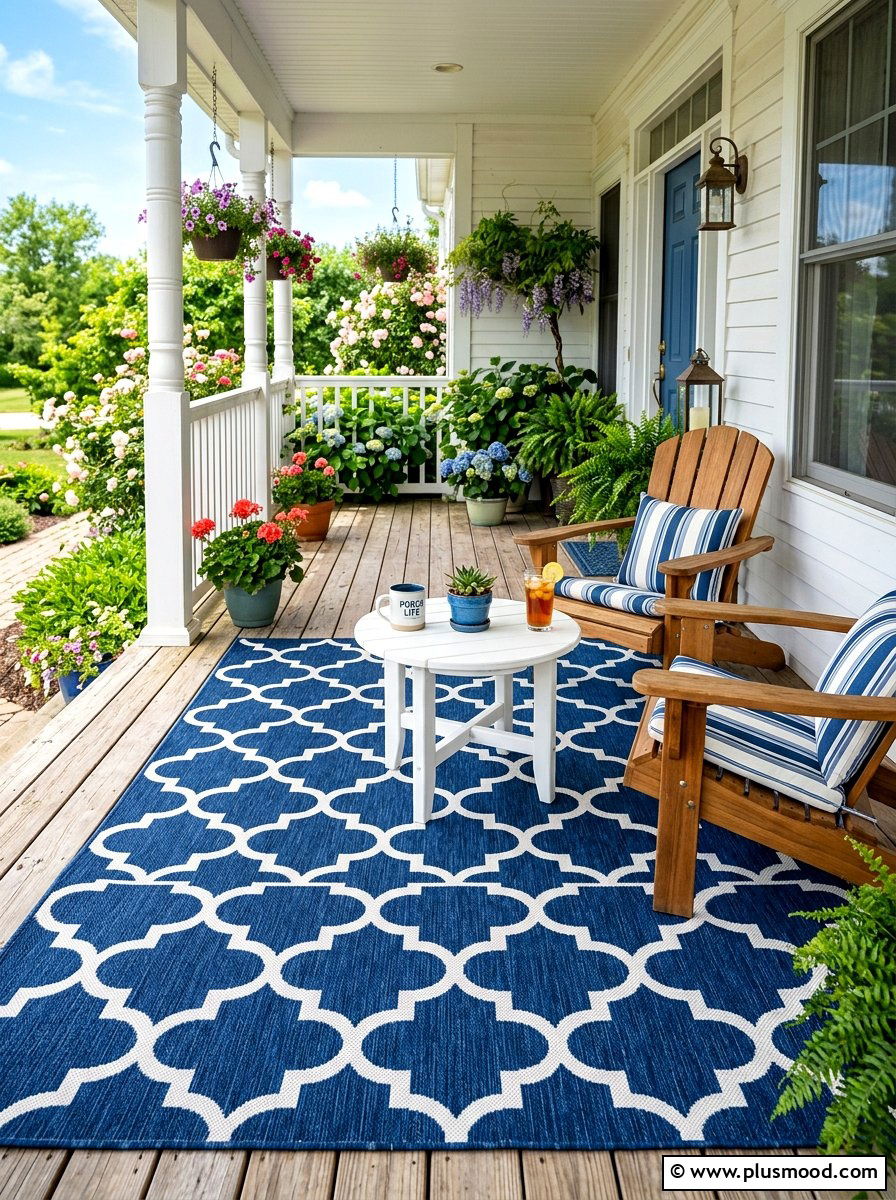 Outdoor Front Porch Rug - 25 cute summer porch decor ideas
