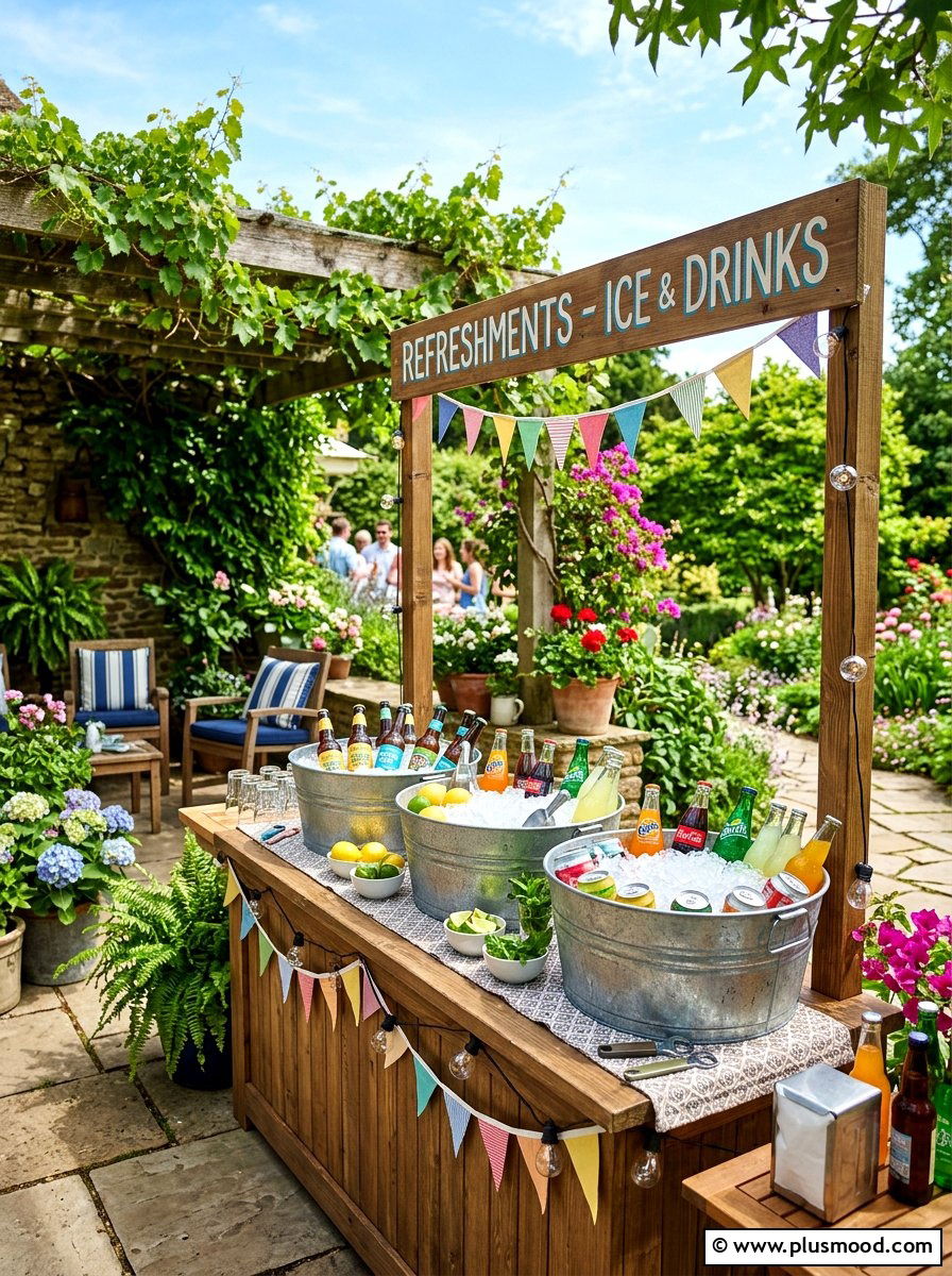 Outdoor Ice Station - 25 summer cookout setup ideas