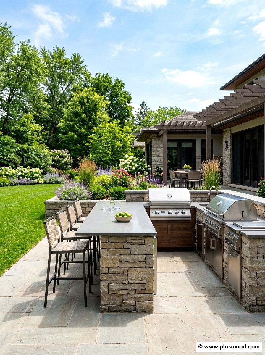 Outdoor Kitchen - 25 summer backyard ideas for large yards