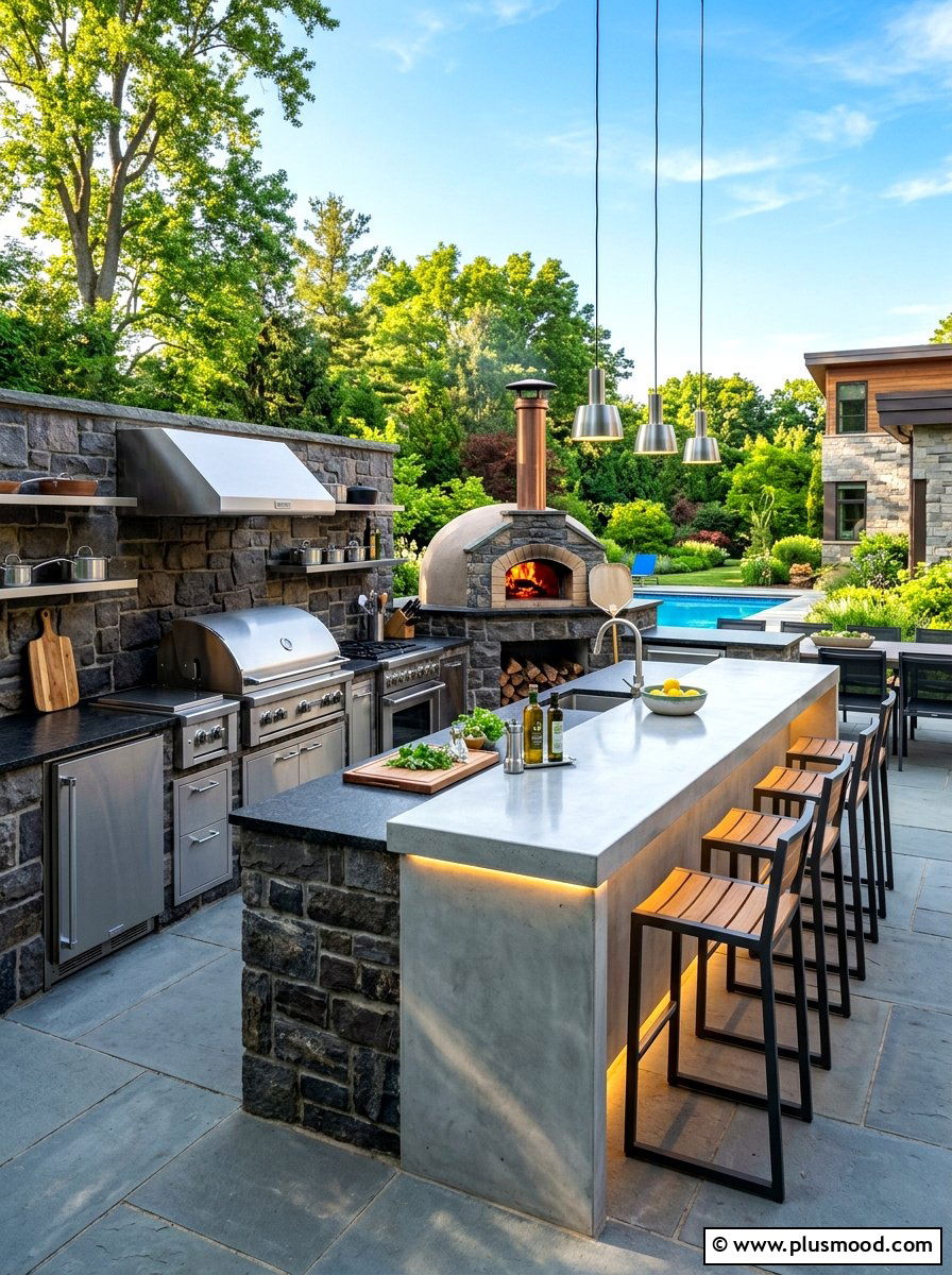 Outdoor Kitchen - 25 summer backyard modern ideas