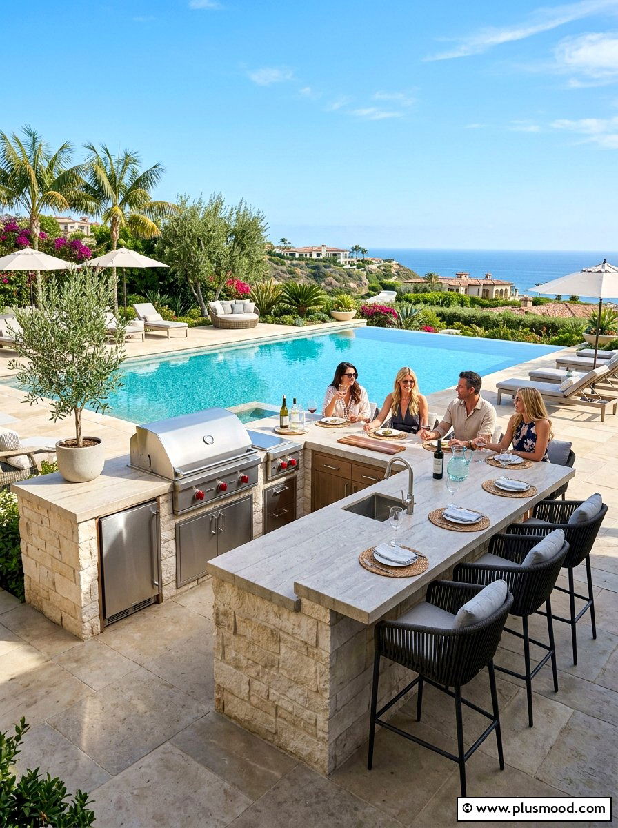 Outdoor Kitchen Dining Island - 25 summer outdoor dining ideas