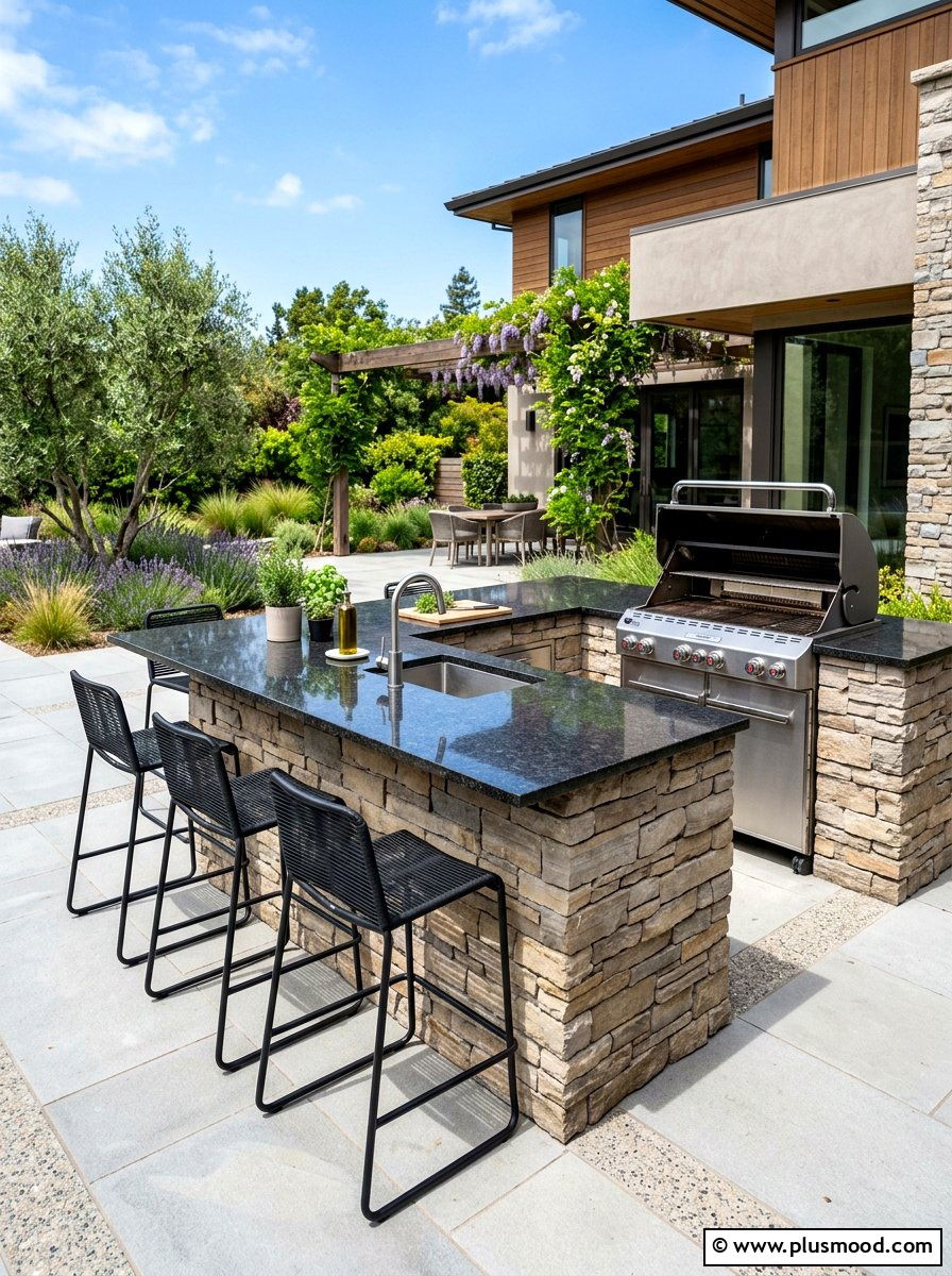Outdoor Kitchen Island - 25 summer casual backyard entertaining ideas