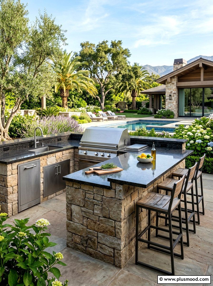 Outdoor Kitchen Island - 25 summer entertaining patio ideas