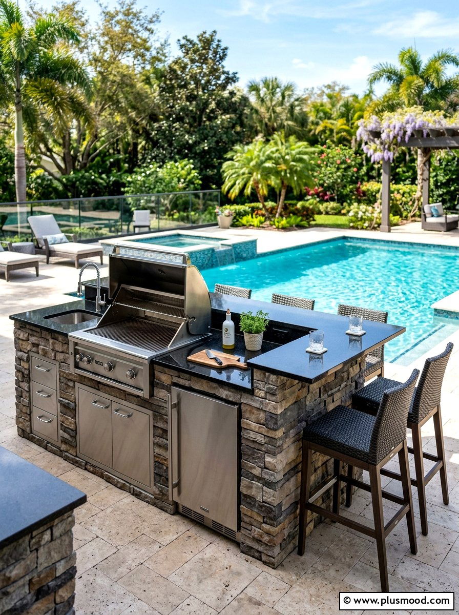 Outdoor Kitchen Island - 25 summer patio ideas