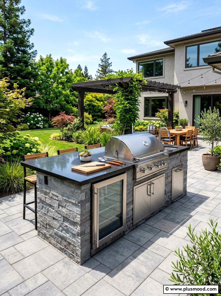 Outdoor Kitchen Island - 25 summer summer barbecue ideas