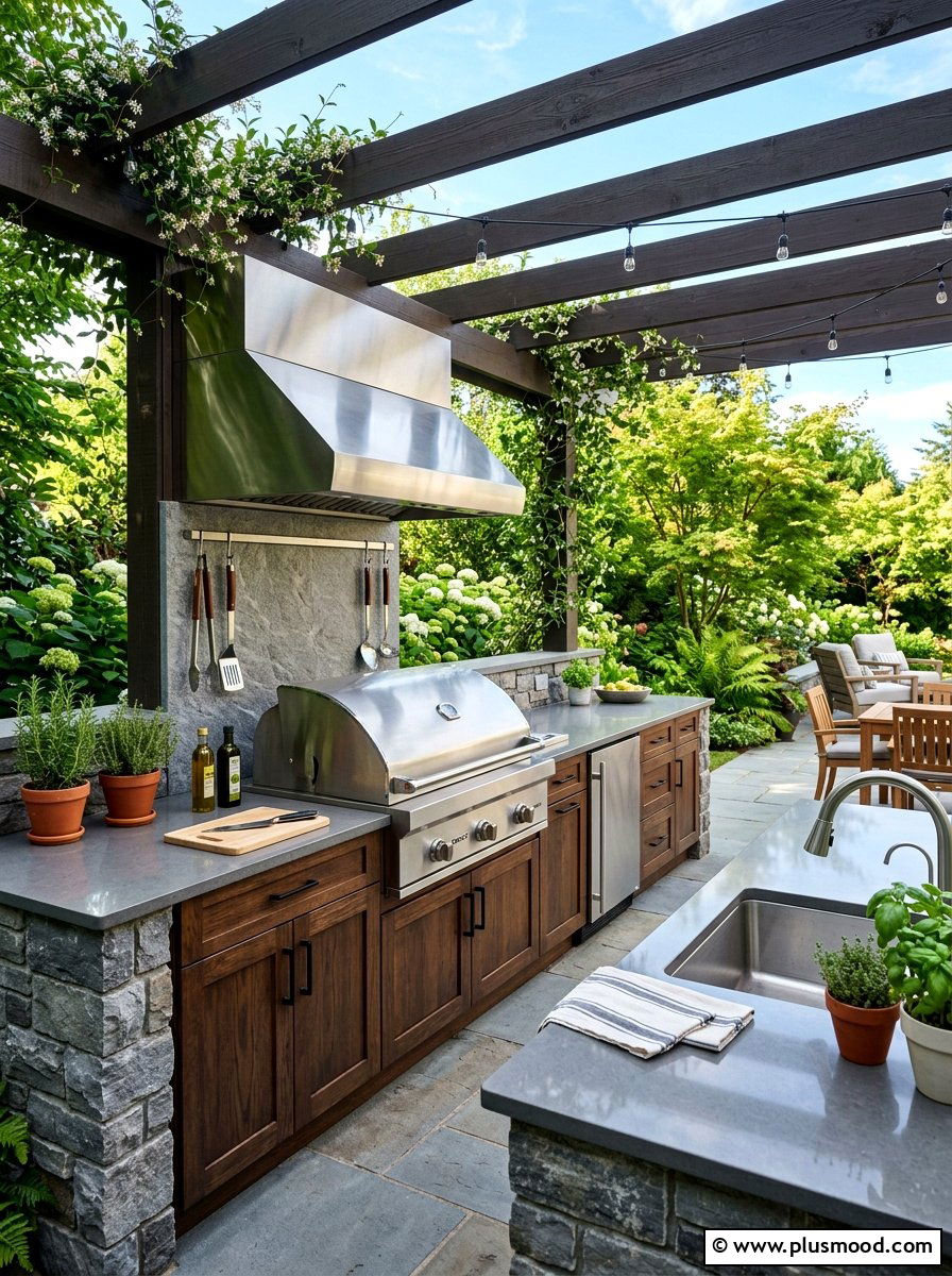 Outdoor Kitchen Layout - 25 popular summer backyard ideas