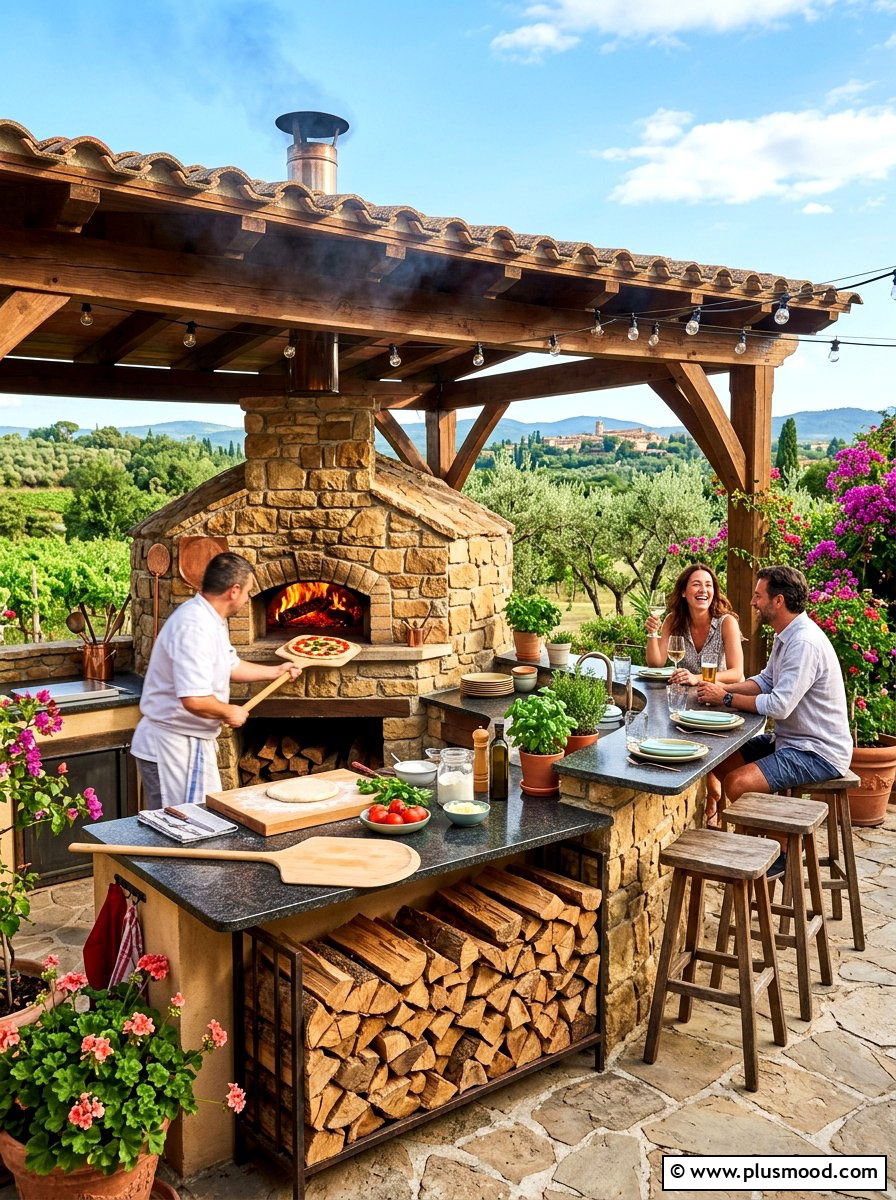 Outdoor Kitchen Pizza Oven - 25 summer patio party ideas