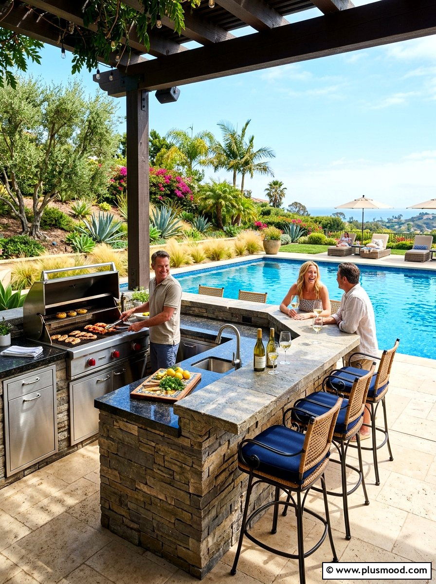 Outdoor Kitchen Pool Deck - 25 summer pool deck ideas