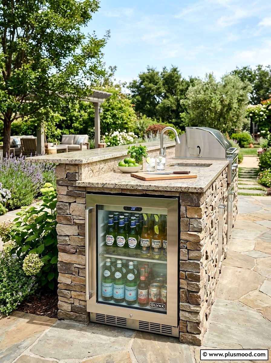 Outdoor Kitchen Refrigeration - 25 small backyard ideas with outdoor kitchen
