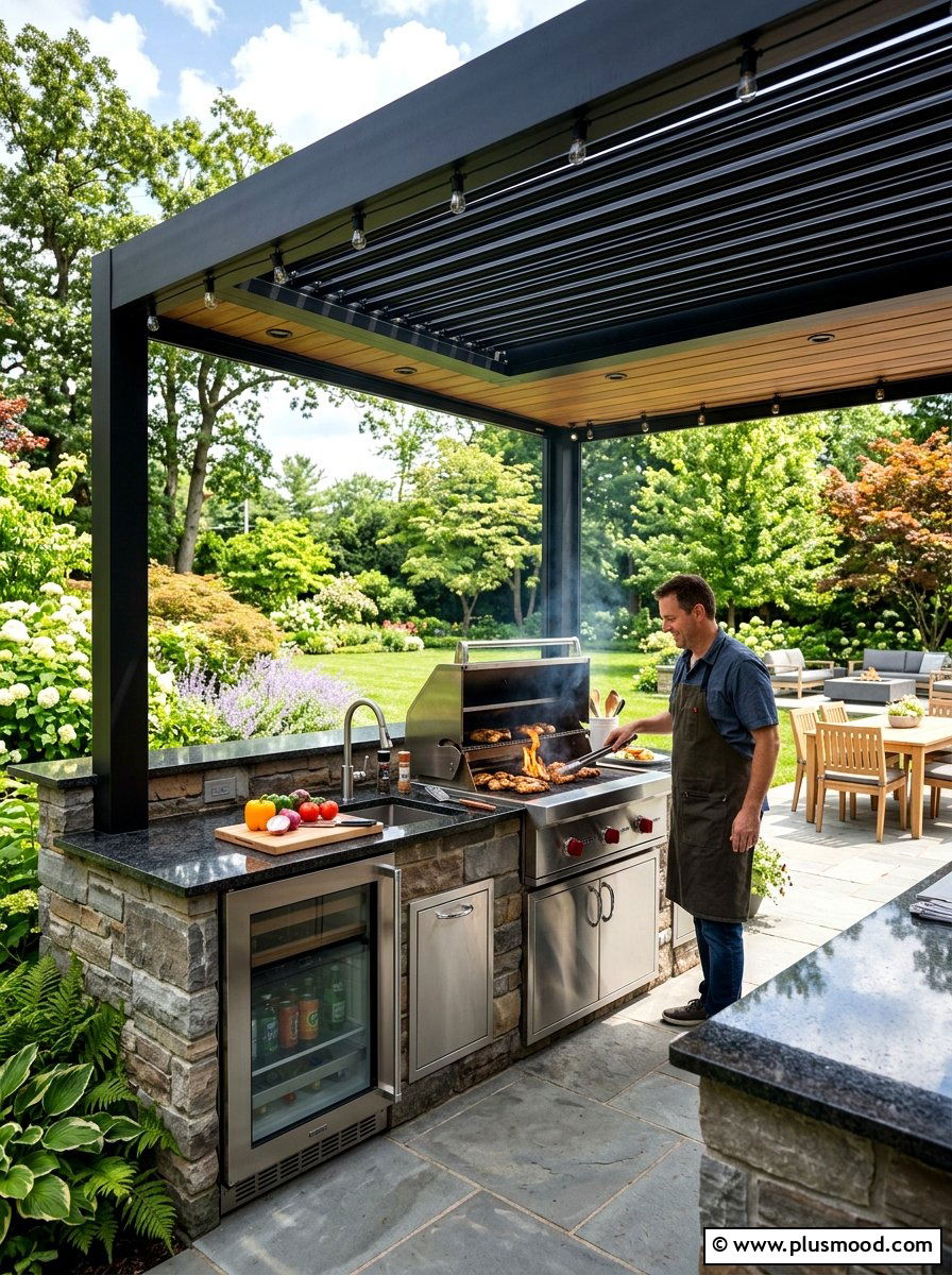 Outdoor Kitchen Shade - 25 summer patio ideas for hot weather
