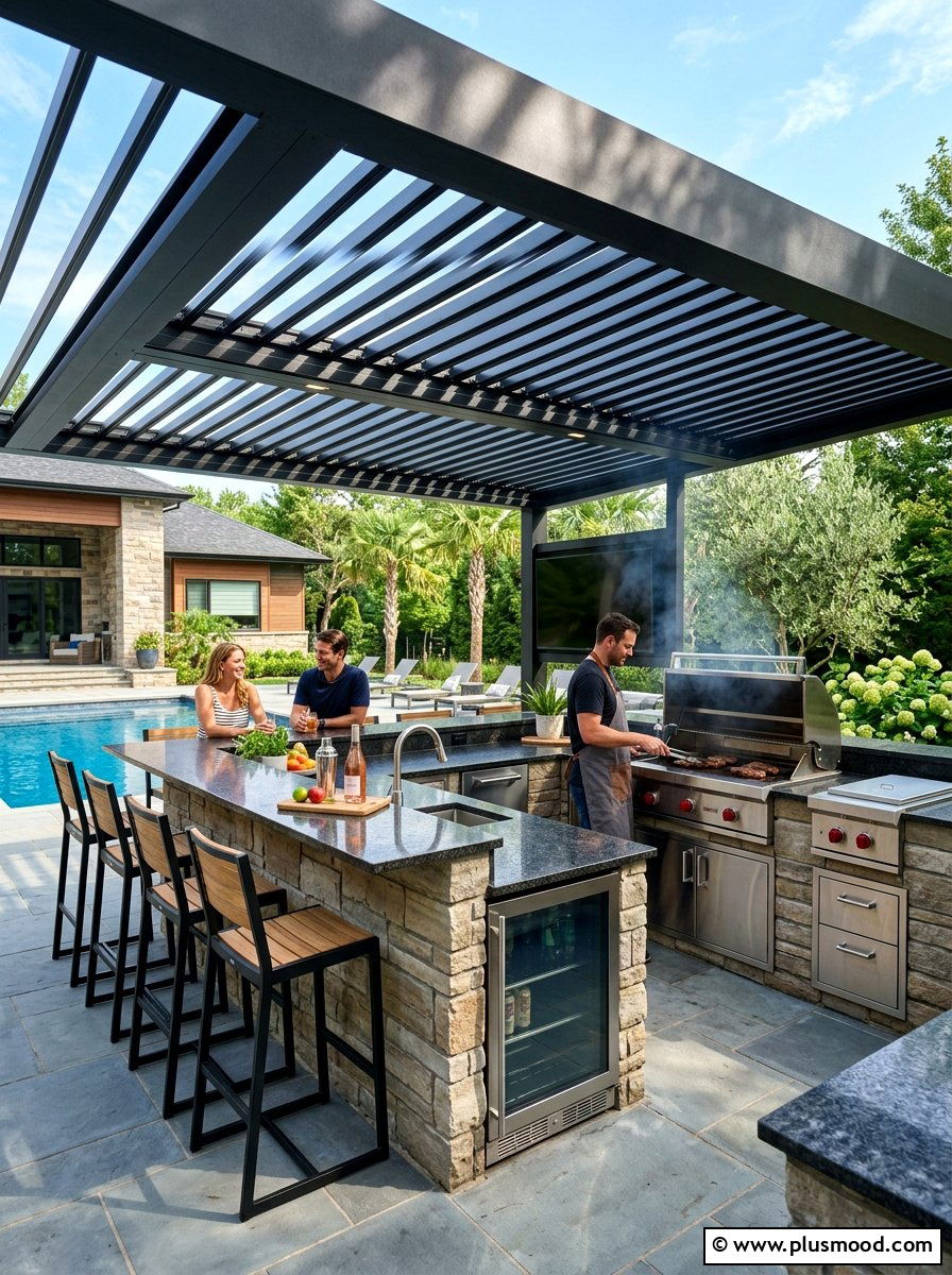 Outdoor Kitchen Shade - 25 summer backyard cooling ideas