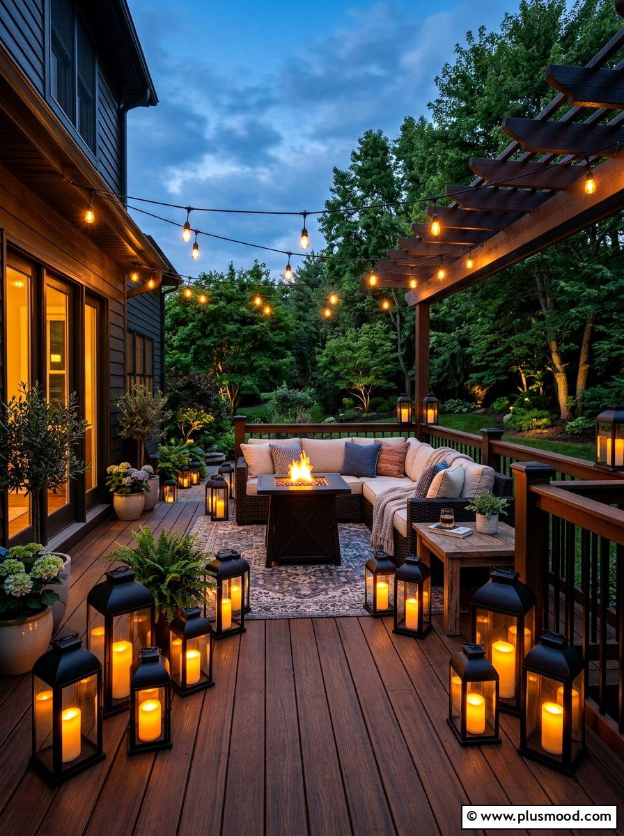 Outdoor Lantern Lighting - 25 warm weather transition decor ideas
