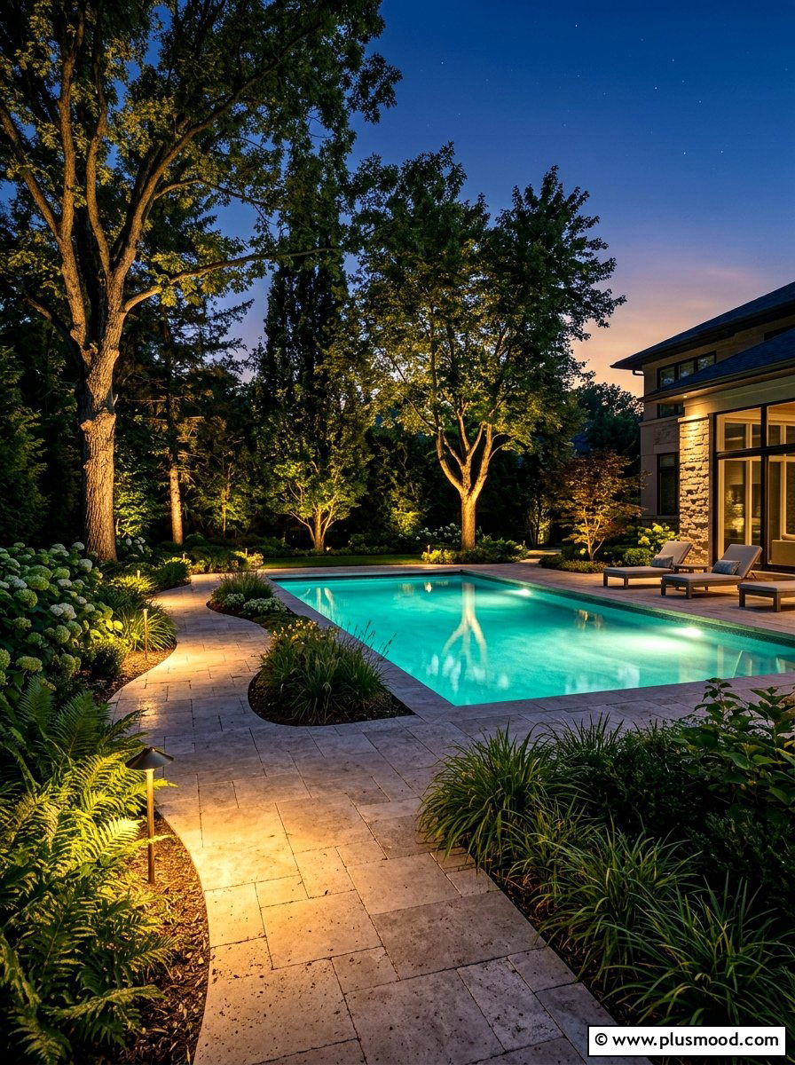 Outdoor Lighting For Pool Landscape - 25 pool landscaping ideas for Texas homes