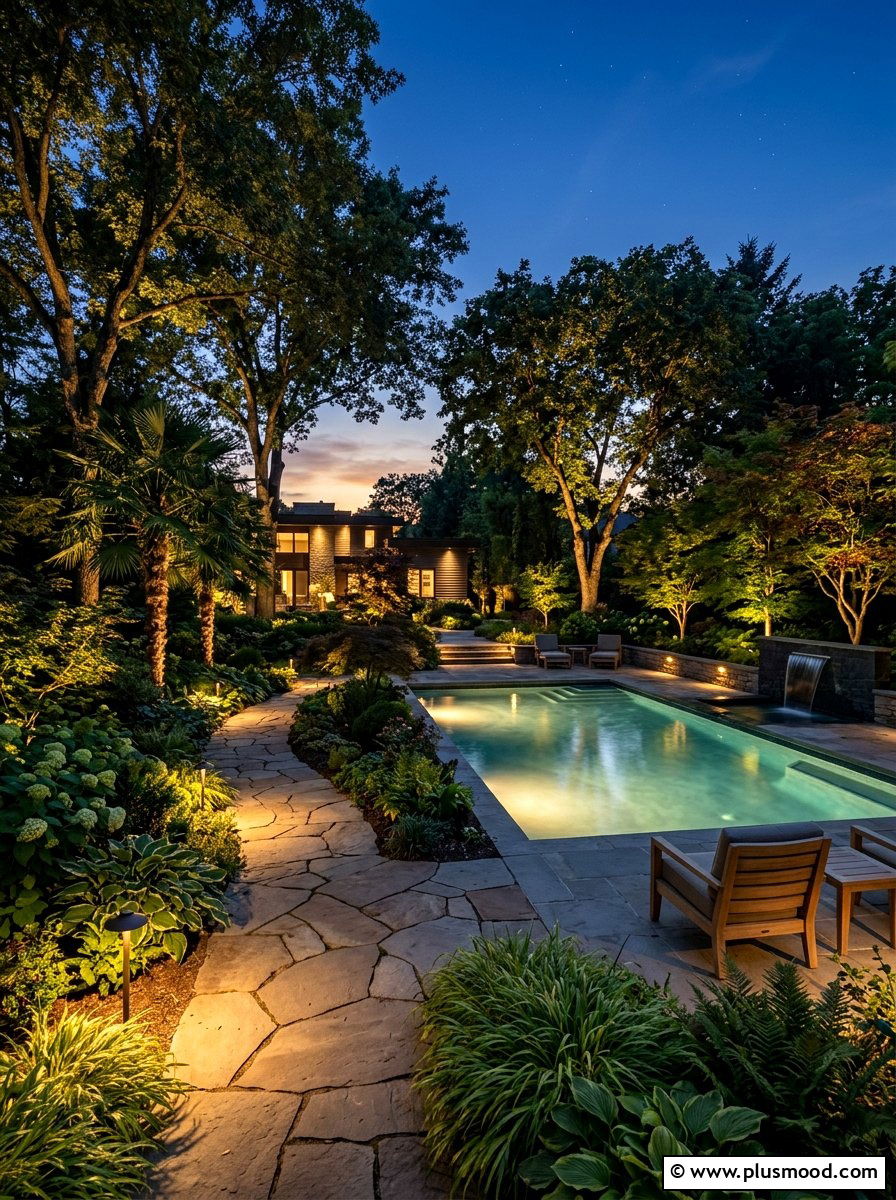 Outdoor Lighting For Pool Landscape - 25 Pool Landscaping Ideas