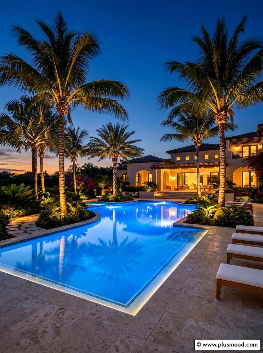 Outdoor Lighting For Pools - 25 pool landscaping ideas for Florida homes