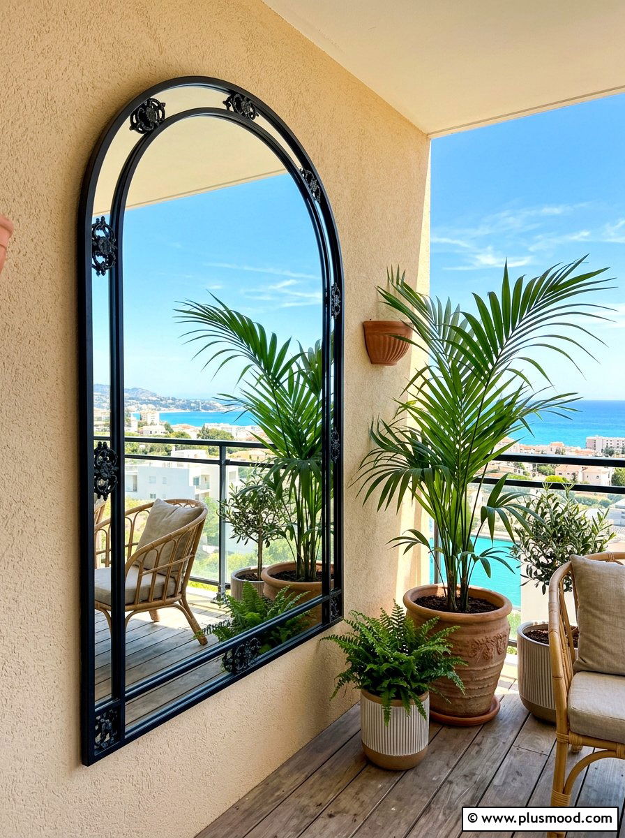 Outdoor Mirror Decor - 25 summer balcony wall decor ideas