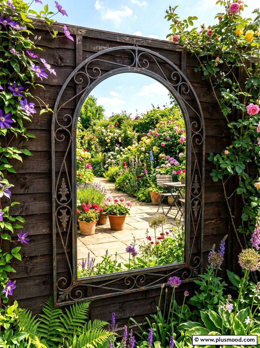 Outdoor Mirror Decor - 25 summer small yard ideas for summer