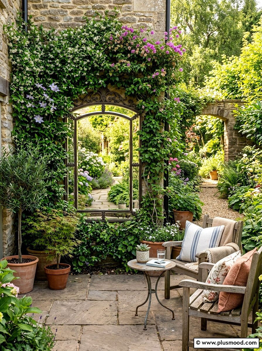 Outdoor Mirror Garden - 25 outdoor garden decor ideas with vertical garden