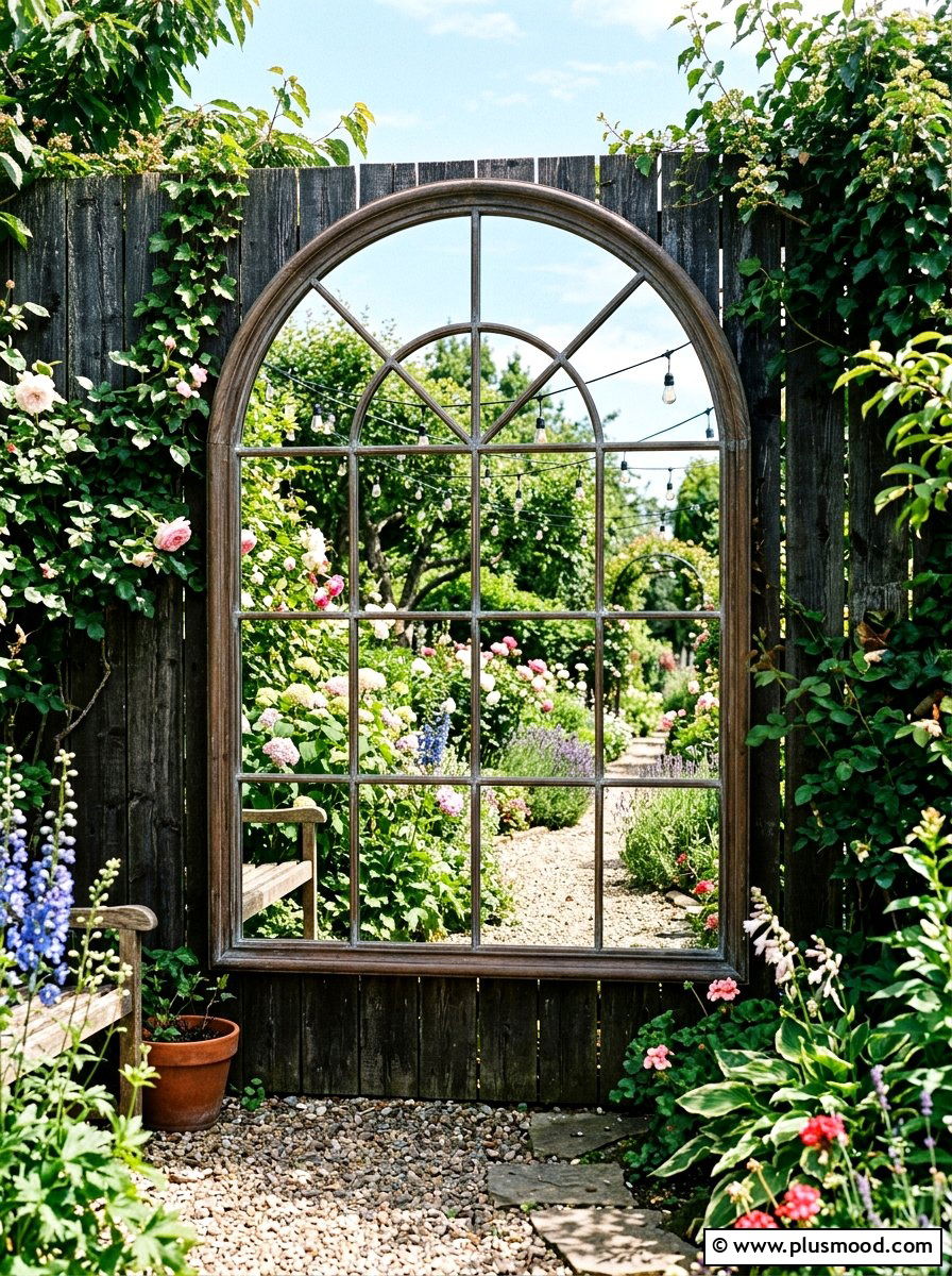 Outdoor Mirror Wall - 25 Small Backyard Ideas