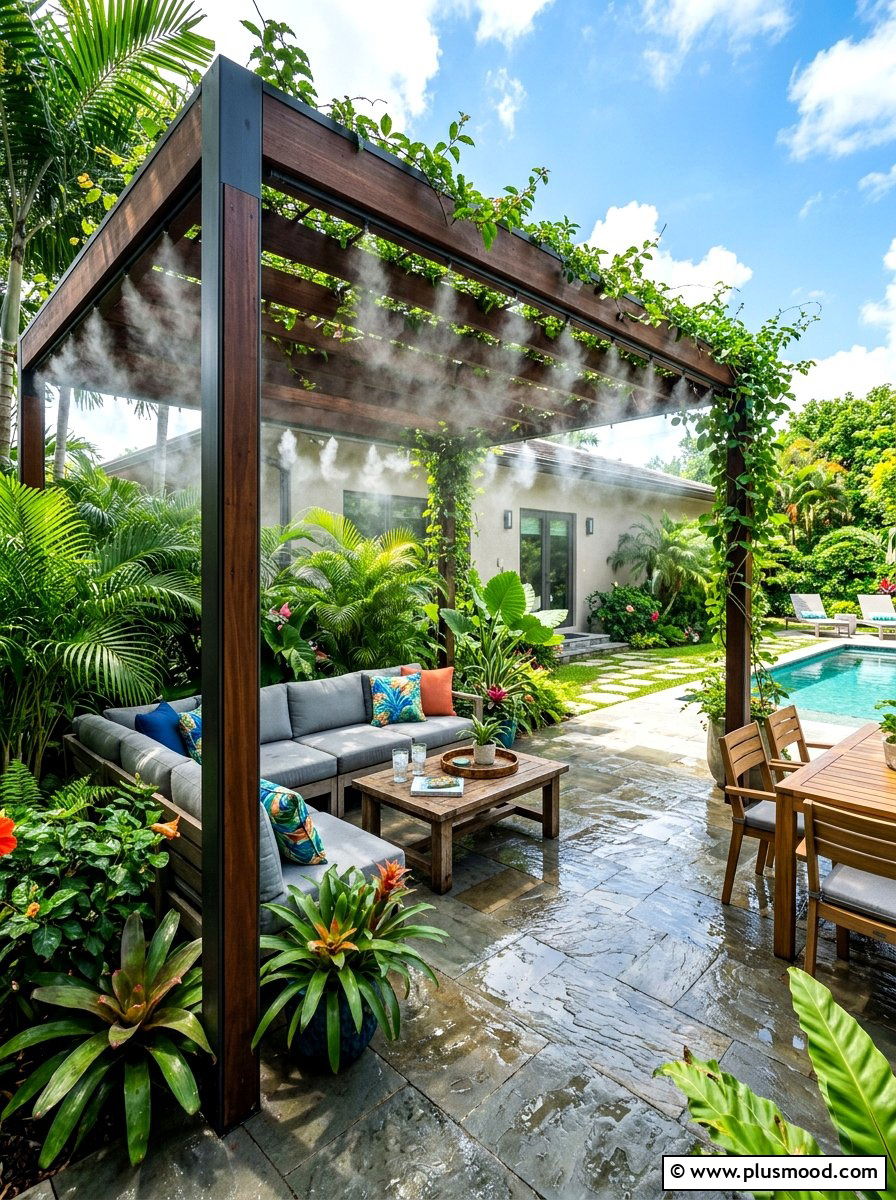 Outdoor Misting System - 25 summer easy outdoor entertaining ideas