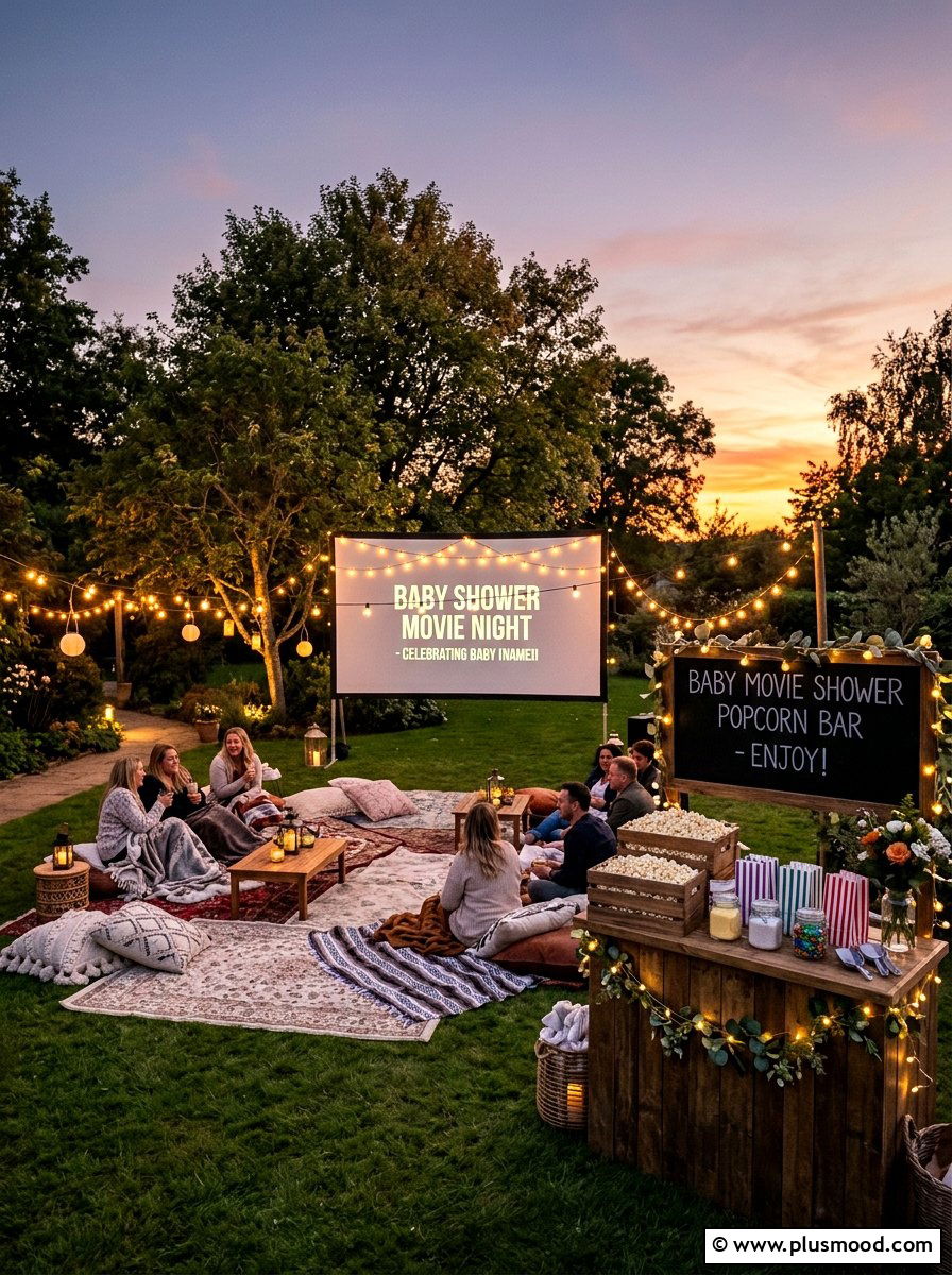 Outdoor Movie Baby Shower - 25 summer outdoor baby shower ideas