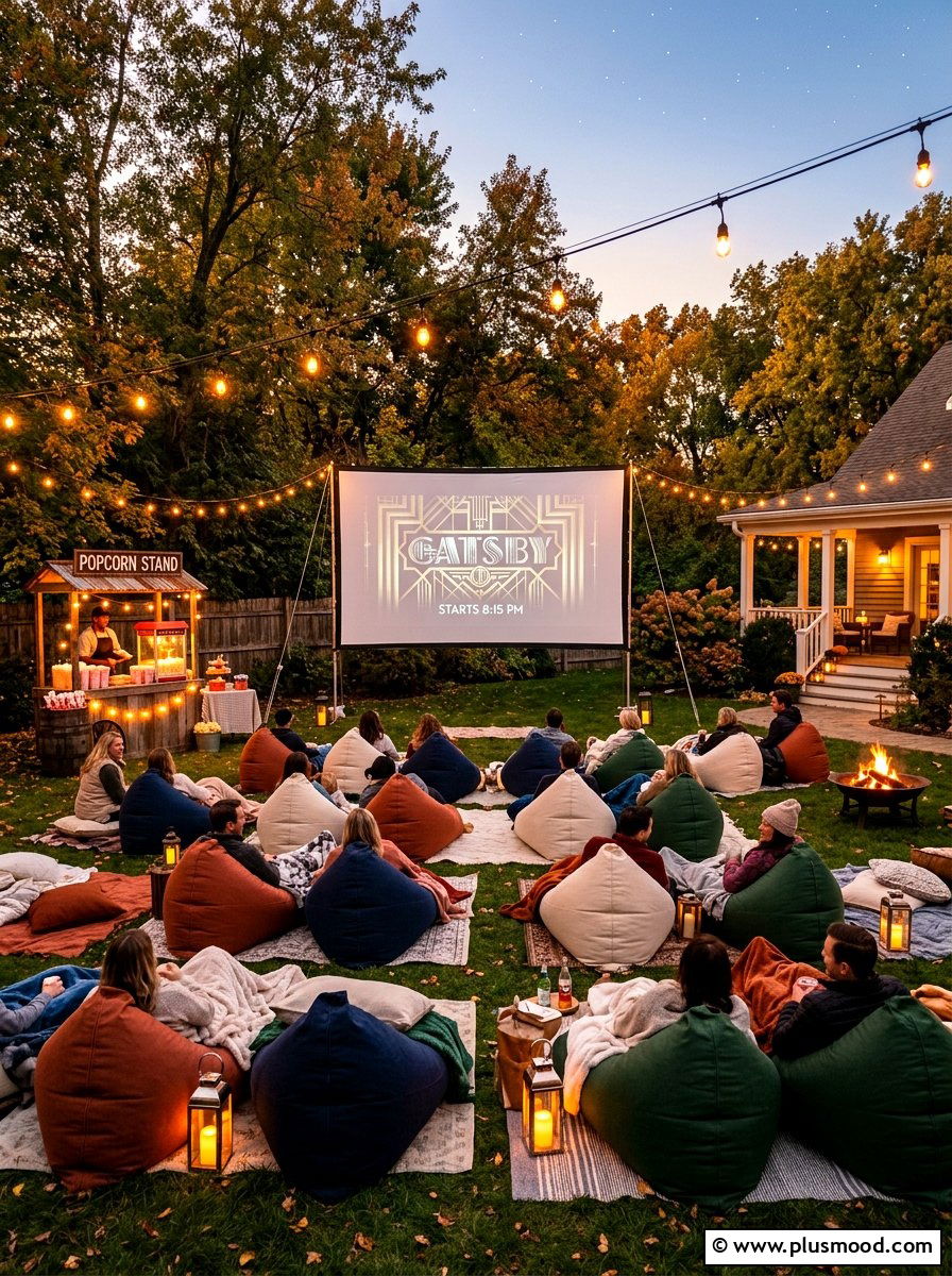 Outdoor Movie Night - 25 summer kid friendly outdoor party ideas