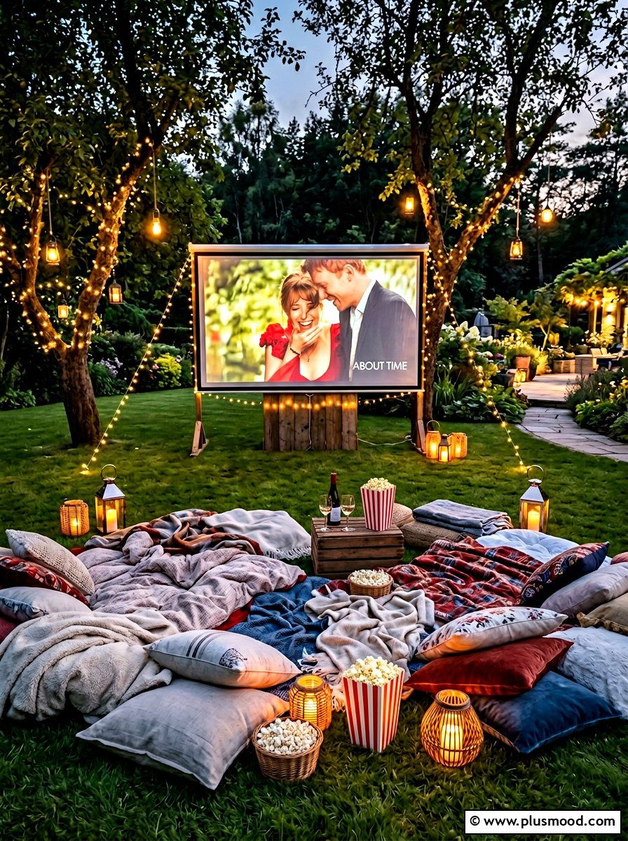 Outdoor Movie Night Picnic - 25 summer picnic backyard ideas
