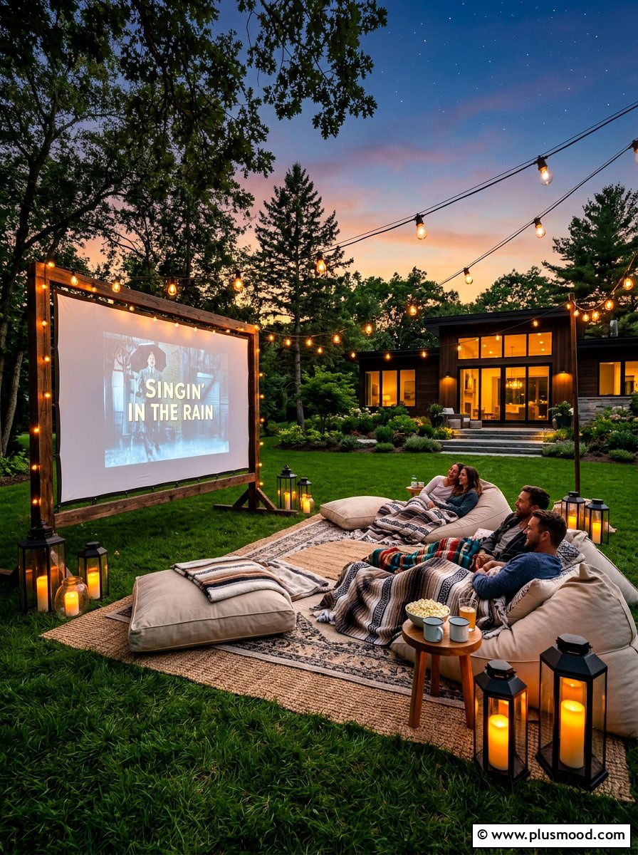 Outdoor Movie Night - 25 summer backyard entertaining ideas