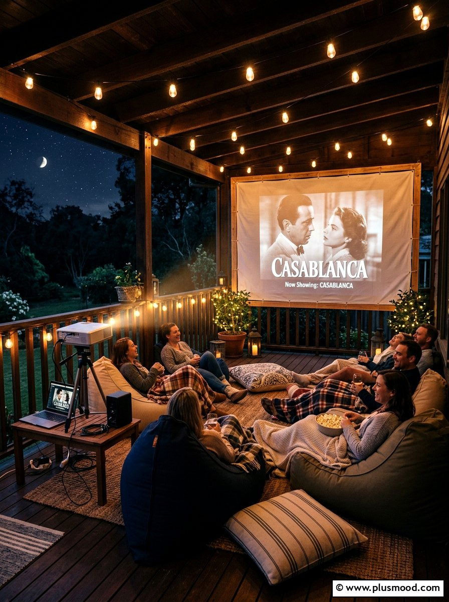 Outdoor Movie Screen - 25 summer porch party ideas