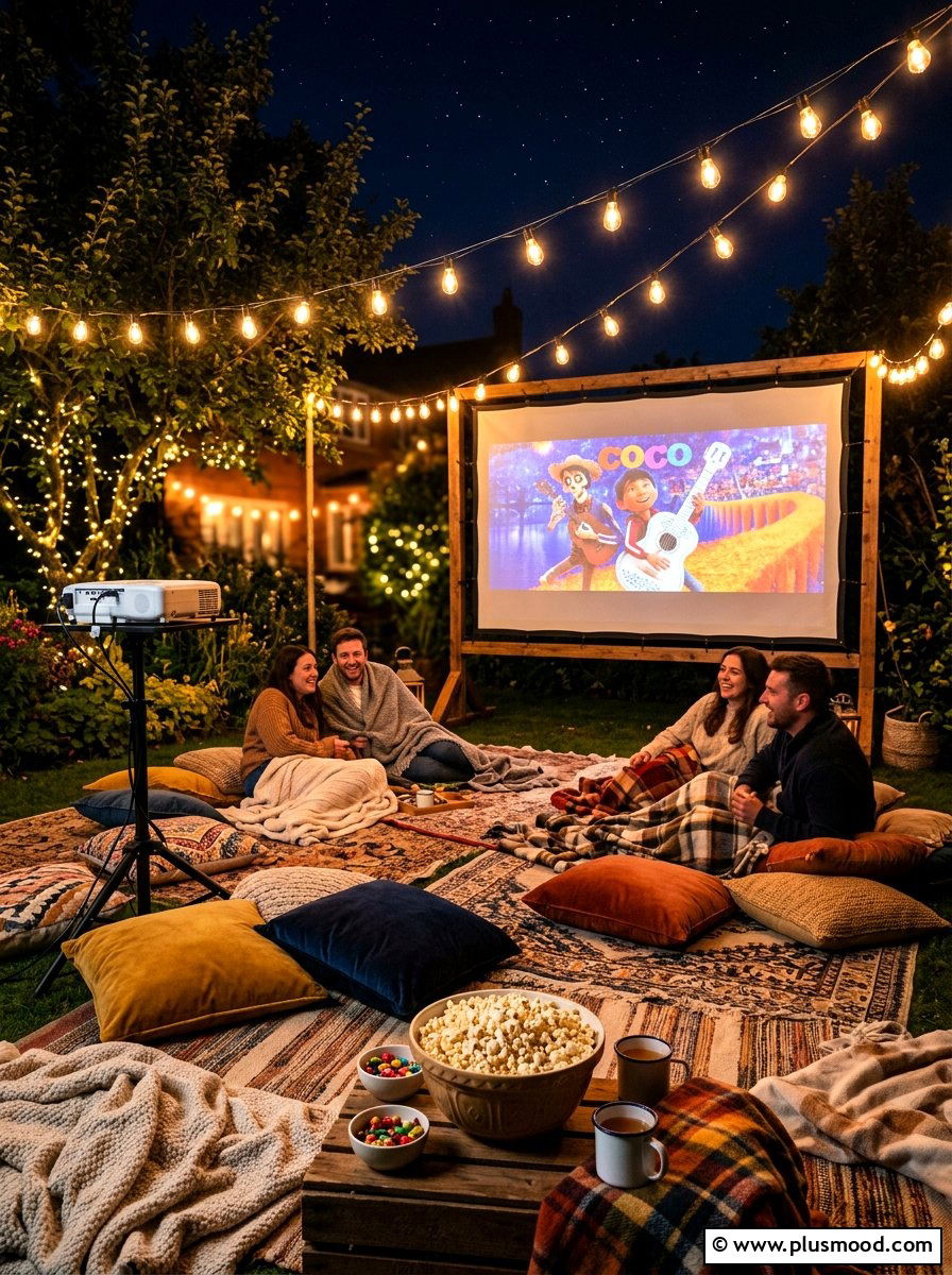 Outdoor Movie Screen - 25 summer backyard ideas for renters