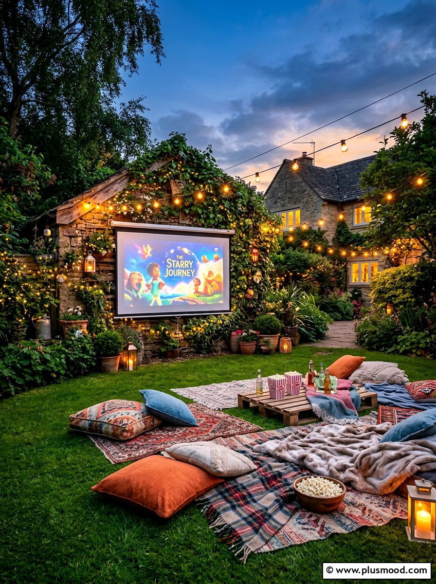 Outdoor Movie Screen - 25 summer garden makeover ideas