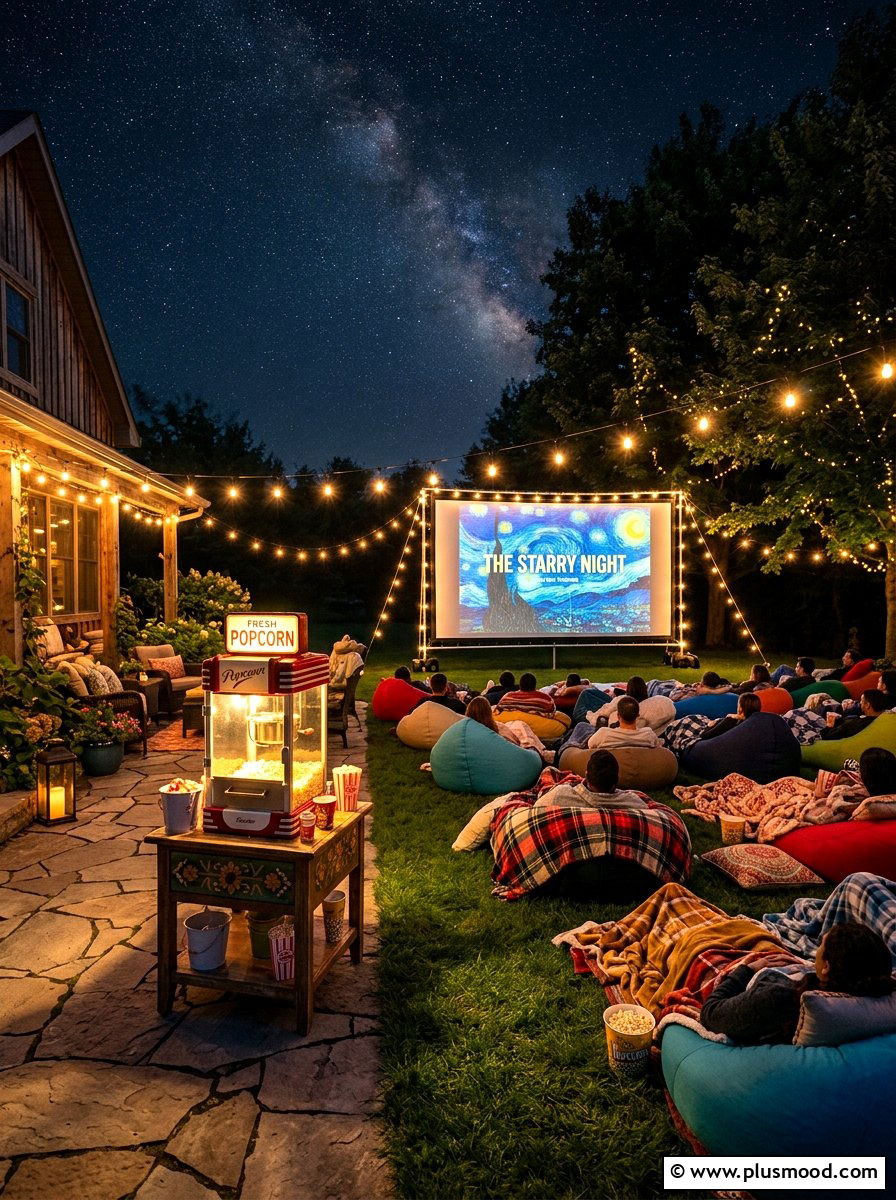 Outdoor Movie Screen - 25 summer outdoor living patio ideas